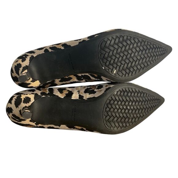 Cole Haan The Go-to Park Pump Womens 9.5B Leopard Jacquard Heels Shoes - Picture 6 of 8
